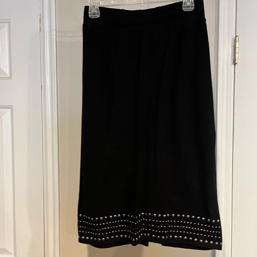 Size 1 shirt black skirt with studded bottom